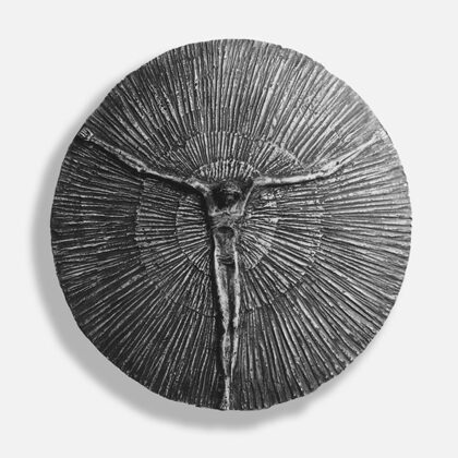 "Crocifisso" 1969 Gesso patinato ø cm 60