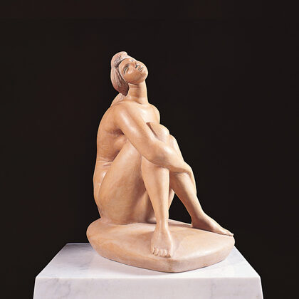"Donna al sole" 1976 terracotta cm 39x29x20