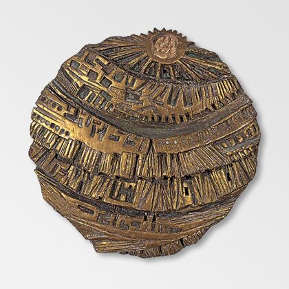 "Terra cielo e mare" 1969 terracotta policroma ø cm 50