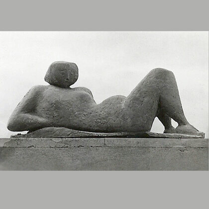 "Bozzetto per grande statua da giardino" 1955 cemento