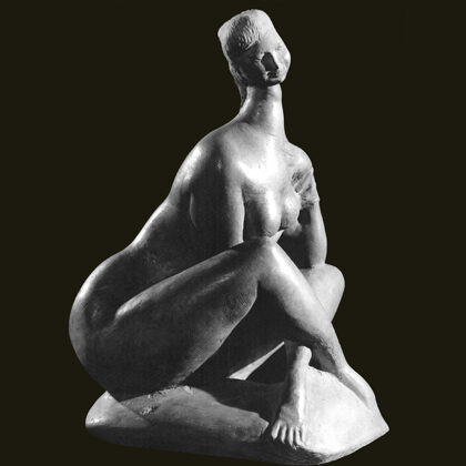 "Figurina al sole" 1957 terracotta