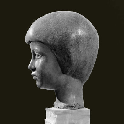 "Giovanna" 1958 terracotta patinata grandezza al vero