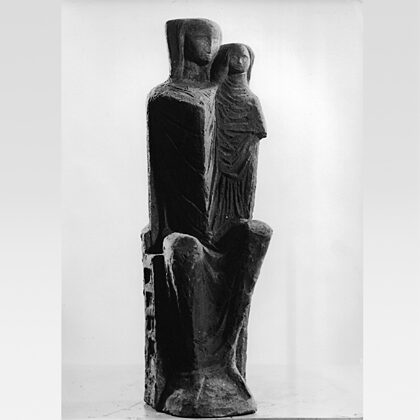 "Madonna con bambino" 1959 cemento cm 35 x 15 x 15