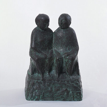 "Coniugi a riposo" 1951 bronzo cm 35 x 25 x 16