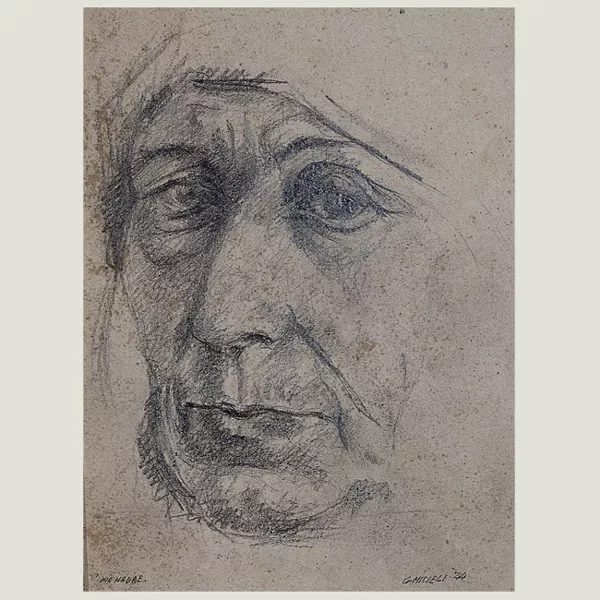 "Mia madre" 1944 carboncino su carta cm 24 X 19