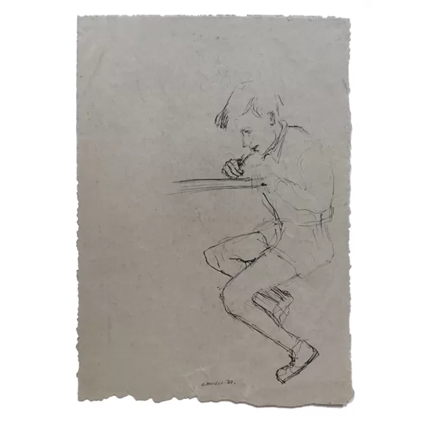 "Studente" 1944 matita su carta cm 24 X 19