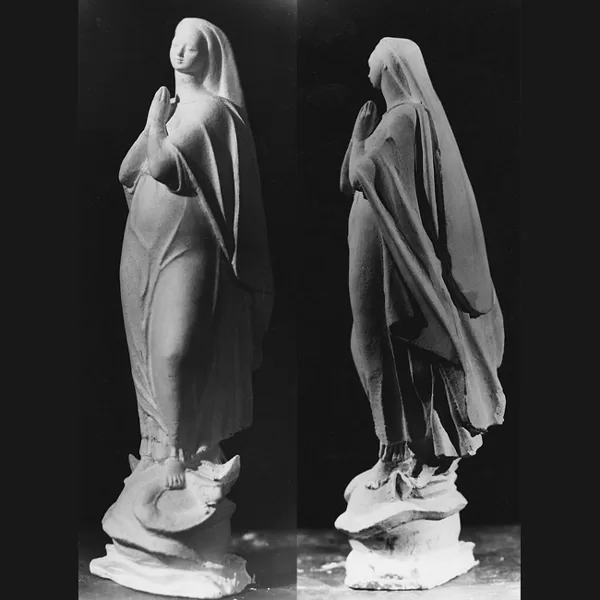 "Bozzetto per statua Madonna Immacolata", 1954, gesso