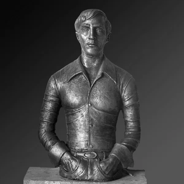 "Ritratto per cappella"1973, bronzo, grandezza naturale