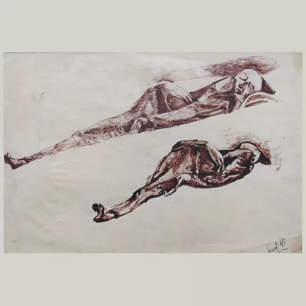 "Senza titolo" 1945 china acquarellata cm 17 X 24,5