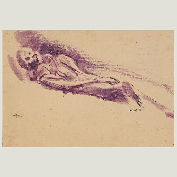 "Senza titolo" 1945 china acquarellata cm 17 X 24,5
