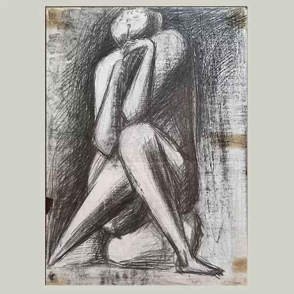 "Studio per cornamusa" 1950, matita su carta