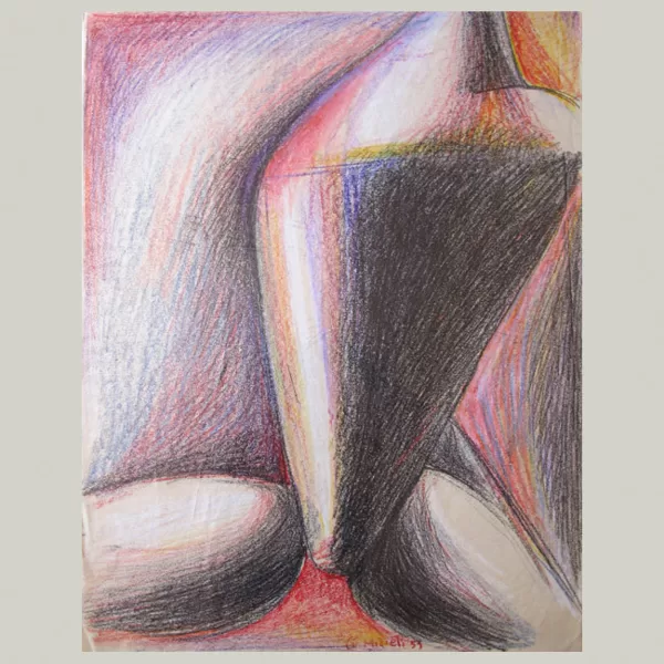 "Torso" 1959, pastelli colorati