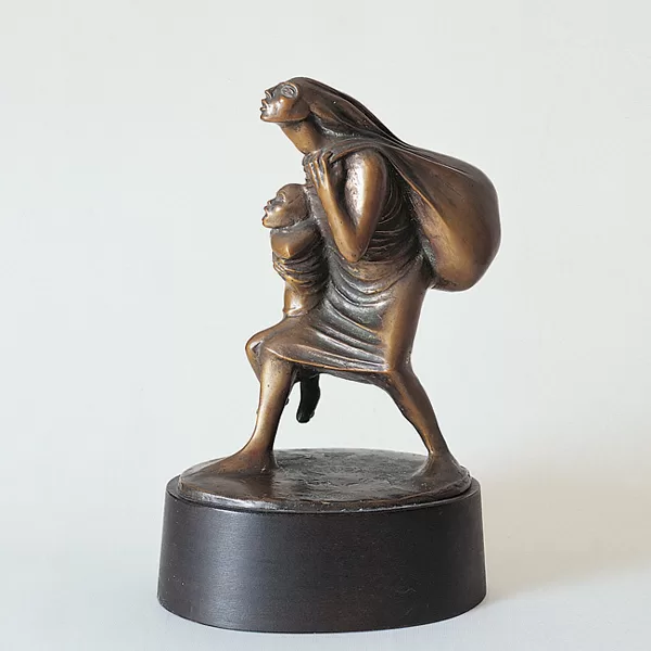 "Ancora una fuga" 1980 bronzo cm 27x22x14