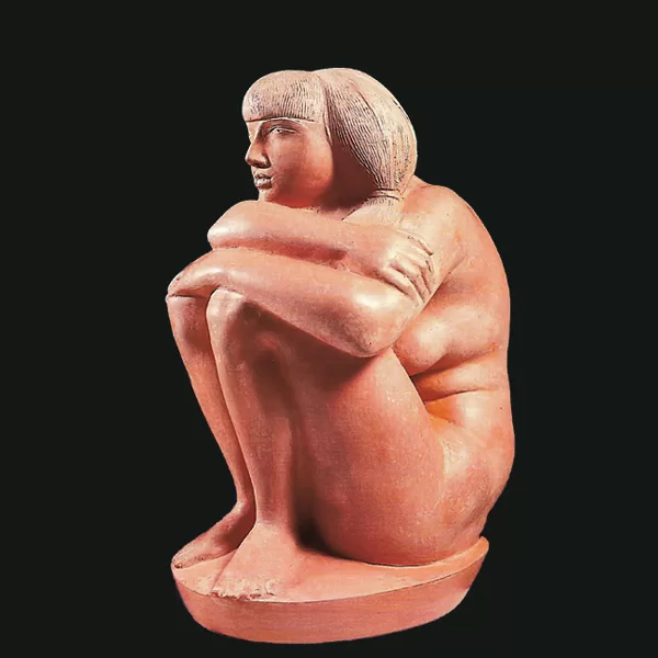 "Donna al sole" 1981 terracotta cm 34x24x17