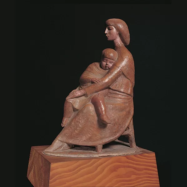"Maternità" 1980 terracotta cm 26x27x20