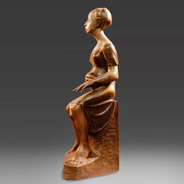 "Primo palpito" 1986 legno patinato cm 50x22x17