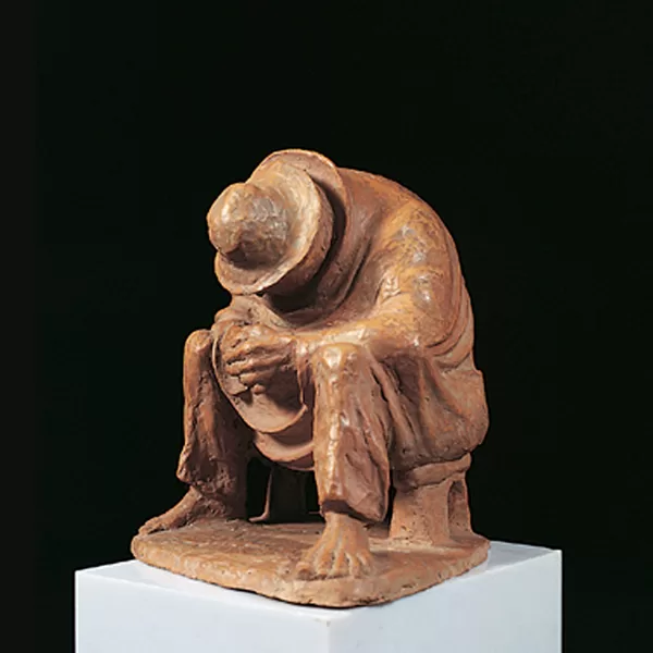 "Uomo stanco" 1980 terracotta cm 24x21x21