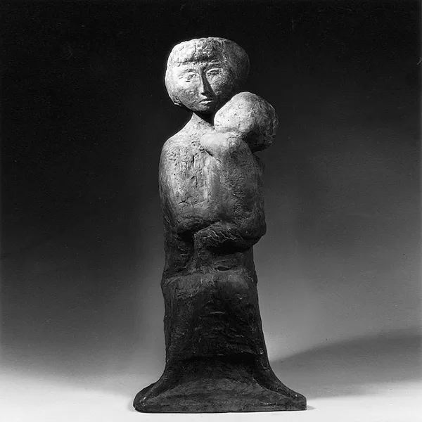 "Giovane madre" 1960 cemento cm 70x30x28