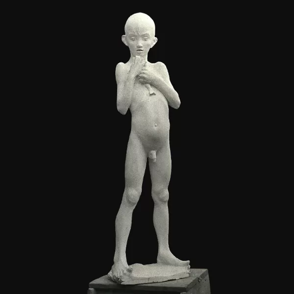 "Pescatorello" 1948 gesso grandezza naturale