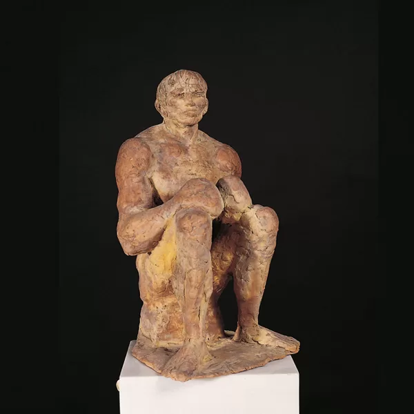 "Pugile" 1952 terracotta cm 32 x 18 x 17