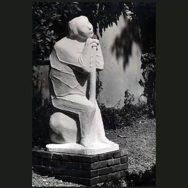 "Il cavapietra", 1952, pietra, alla Prima mostra della pietra di Vicenza